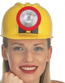 hard hat_novelty_miner's hat with light