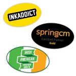 2" x 3" Oval Water-resistant Stickers with Logo