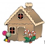 Gingerbread House Bumper Sticker with Logo