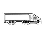Semi Truck 4 Key Tag - Spot Color with Logo