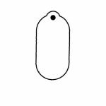 Oval w/Tab Key Tag - Spot Color with Logo