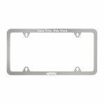 Personalized Polished Stainless Steel License Plate Frame (4 Screw Attachable)