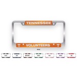 Promotional Brushed Zinc and Colored License Plate Frame (Large Top & Bottom Engraving)