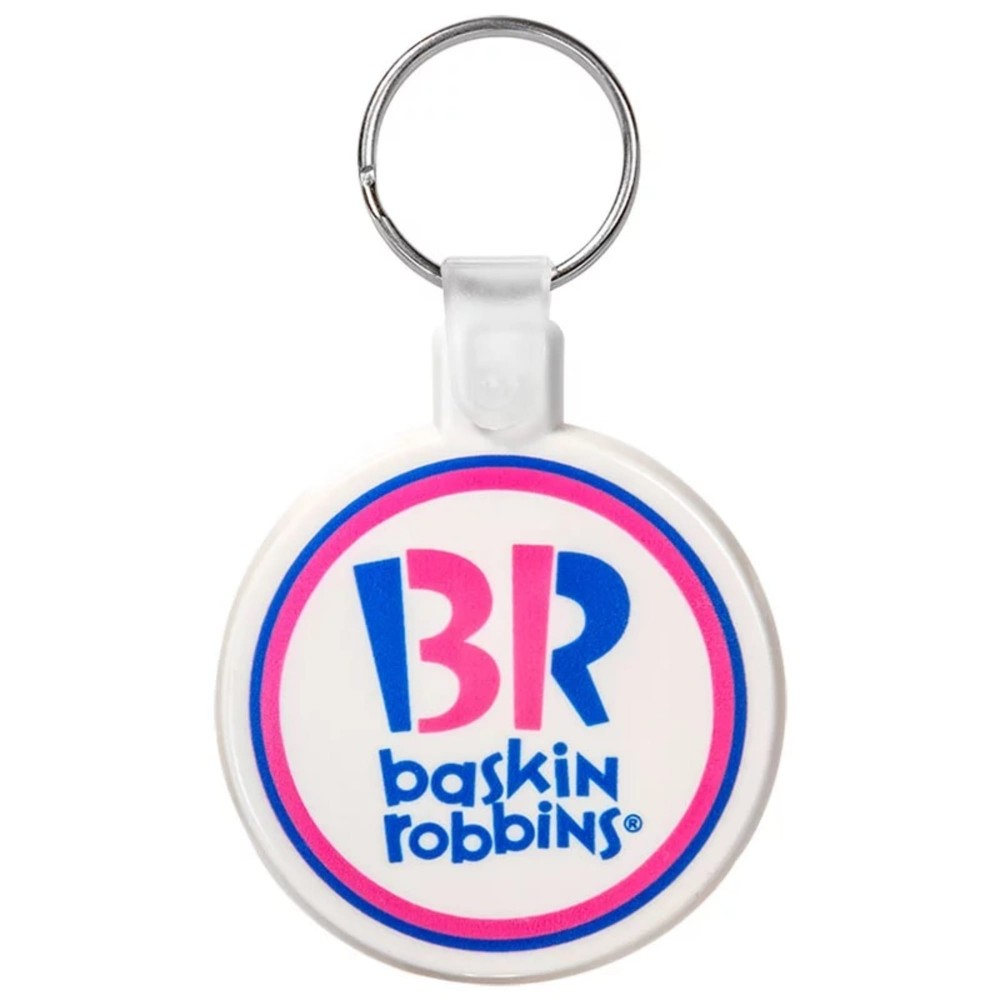 Custom Circle Soft Plastic Keychains