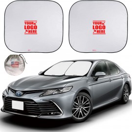 Car Windshield Sun Shade 2 Piece with Logo