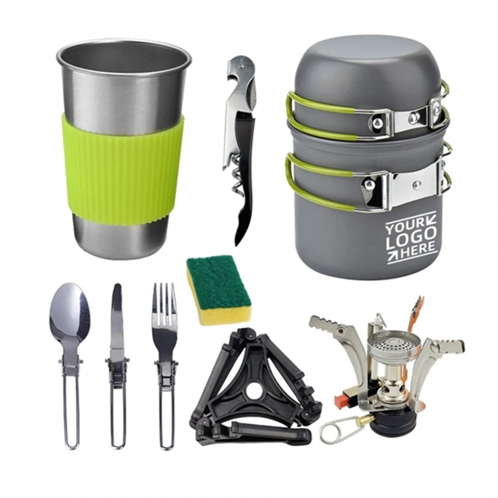 Camping Cookware Set for Outdoor Cooking with Logo