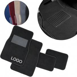 Universal Fully Surrounded PVC Vehicle Protective Floor Mat /FRONT: L25.5"*W 17"/REAR: L12" *W 17" with Logo