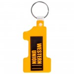 Number One Soft Plastic Keychains with Logo