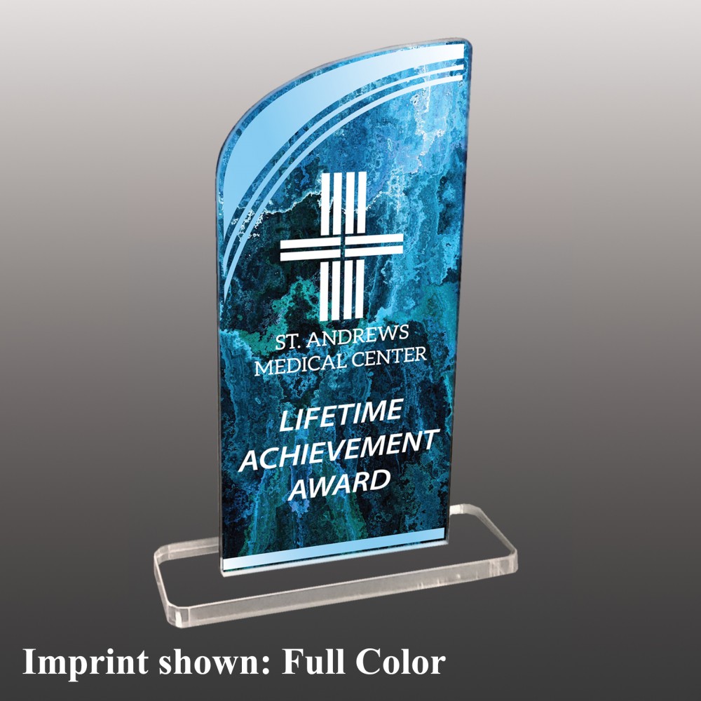 Custom Medium Rounded Corner Rectangle Shaped Full Color Acrylic Award