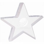 Custom Etched 7 3/4" x 7" Star Acrylic with Silver Edge