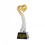 Personalized Golden Silver Gradient Resin Trophy Custom Award
