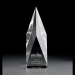 Custom Etched Polyhedral Large Optically Perfect Award
