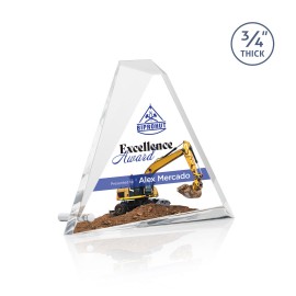 Custom VividPrint Award - Mosaic Triangle/Silver 7" Wide