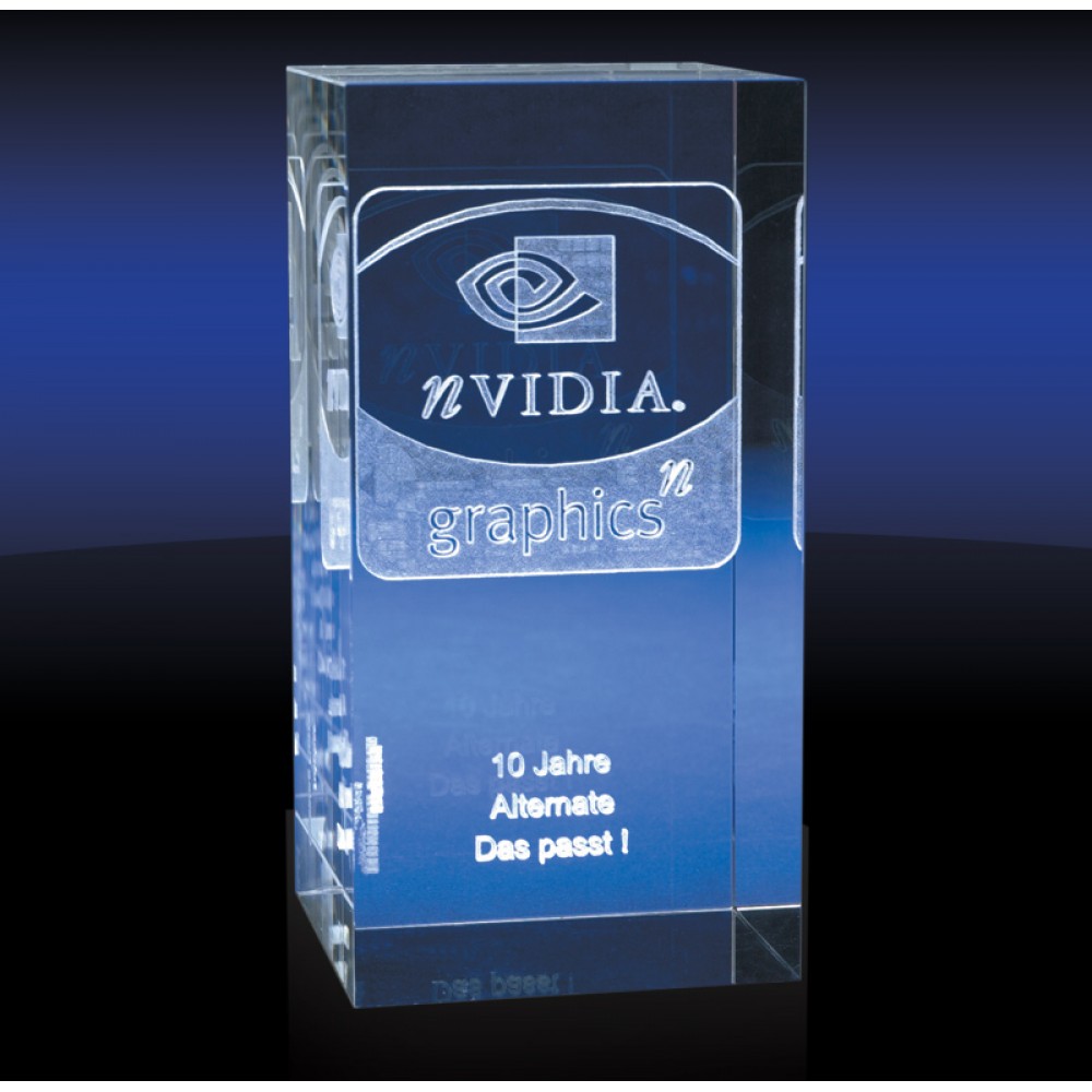 Personalized Pillar Slim Rectangular Award - Xtra Large