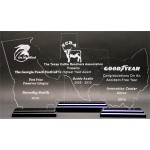 Laser-etched Great State of Rhode Island Award on a Black Base - Acrylic (10"x9 1/2")