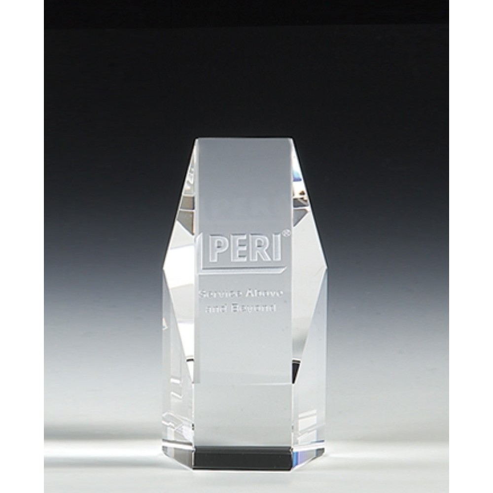 Laser-etched 6" OptiMaxx Hexagon Award