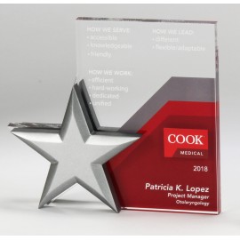 Large Clear Sky Acrylic Award with Logo