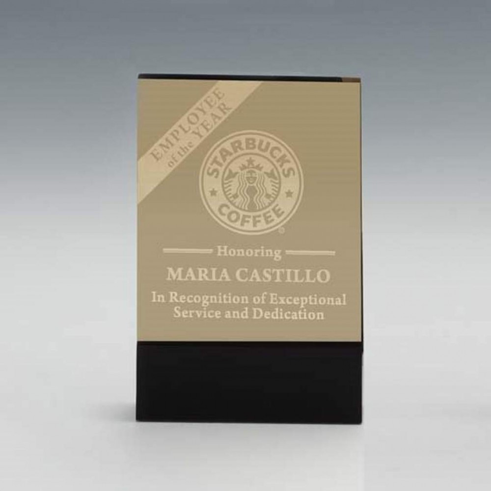 Declaration Award - Brass/Black 6" with Logo