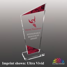 Custom Medium Angled Top Ultra Vivid Acrylic Award