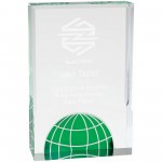 5" x 7" Green Globe Acrylic Custom Etched