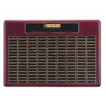 Airflyte Roster Series American Rosewood Stained Plaque w/144 Brass Plates with Logo