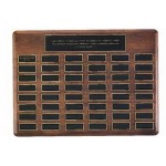 Airflyte Series American Walnut Perpetual Plaque w/48 Brass Plates (22"x 30") with Logo