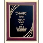 Airflyte Rosewood Piano-Finish Plaque w/Florentine Border (7"x 9") with Logo