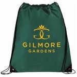 210D Heavy Duty Drawstring Tote Bag - Red with Logo