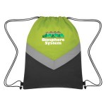 Reflective Stripe Drawstring Sports Pack with Logo