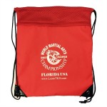 Promotional Zip Pouch Drawstring Mesh Backpack