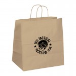 Custom Imprinted Recycled Tan Kraft Shopping Bag (14.5"x9"x16")
