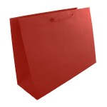 Custom Printed Process Printed Cotton Twill Ribbon Euro Tote Bag (Red) (16"x6"x12")