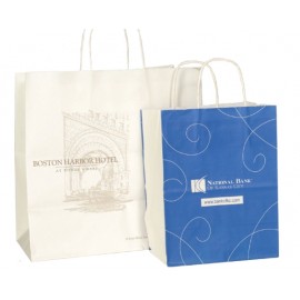 8.5x11 Recycled White Paper Merchandise Bags