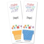 Logo Branded Seed Paper Shape Bookmark, Small