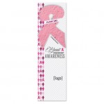 Personalized Breast Cancer Awareness Seed Paper Shape Bookmark