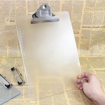 Logo Printed Plastic Transparent Clipboard for A4 Paper
