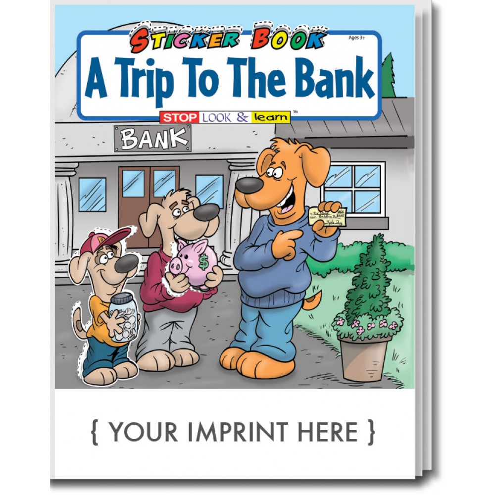 Logo Branded A Trip to the Bank Sticker Book