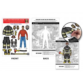 Fireman Dress-Up Peel-N-Place (African American Male) with Logo