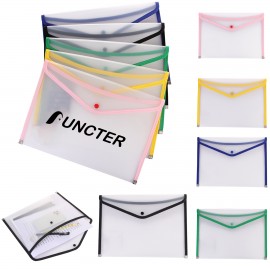 Plastic File Folder Poly Envelopes Document Folder with Snap Closure with Logo