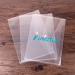 Logo Branded Clear Document Folders Transparent Filing Envelopes Poly Envelope with Snap Button (Transparent)