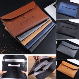 Customized A4 Document File Leather Envelope Case Holder-Large Size Pockets