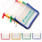 Logo Branded Clear Zip Plastic Envelopes A4 Zipper Document Folder Letter File Folder