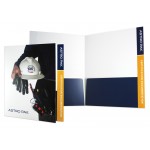 Customized Presentation File Tab Folder with Reinforced Edges Top & Sides with Two Pockets 4/0 (9-3/4"x11 3/4")