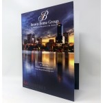 Full Color Folder *Includes 4" Glued B-Card Slots (Includes High Gloss Finish) with Logo