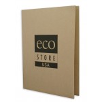 Quick Ship Economy 100% Recycled Eco Kraft Folder Printed 1 PMS Ink (9"x12") with Logo