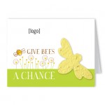 Save The Bees Seed Paper Greeting Card - Design C with Logo