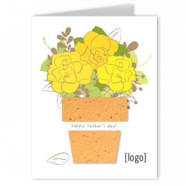 Customized Mothers Day Design Seed Paper Greeting Card - Design A