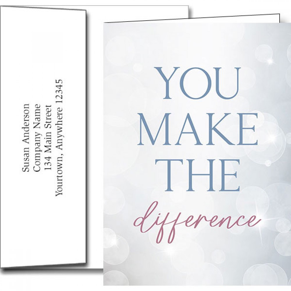 Custom Customer Appreciation Greeting Cards w/Imprinted Envelopes