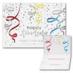 Personalized Anniversary Streamers Folder Card