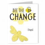 Save The Bees Seed Paper Greeting Card - Design E with Logo